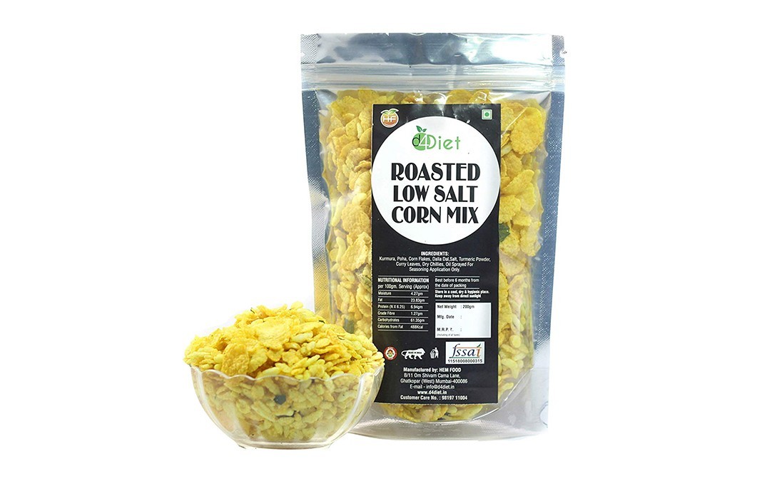 D4Diet Roasted Low Salt Corn Mix    Shrink Pack  200 grams